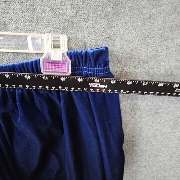 Vintage Blast Women's LG  3 Piece Velour Blue Track Suit Pockets Shoulder Pads - Picture 14 of 16